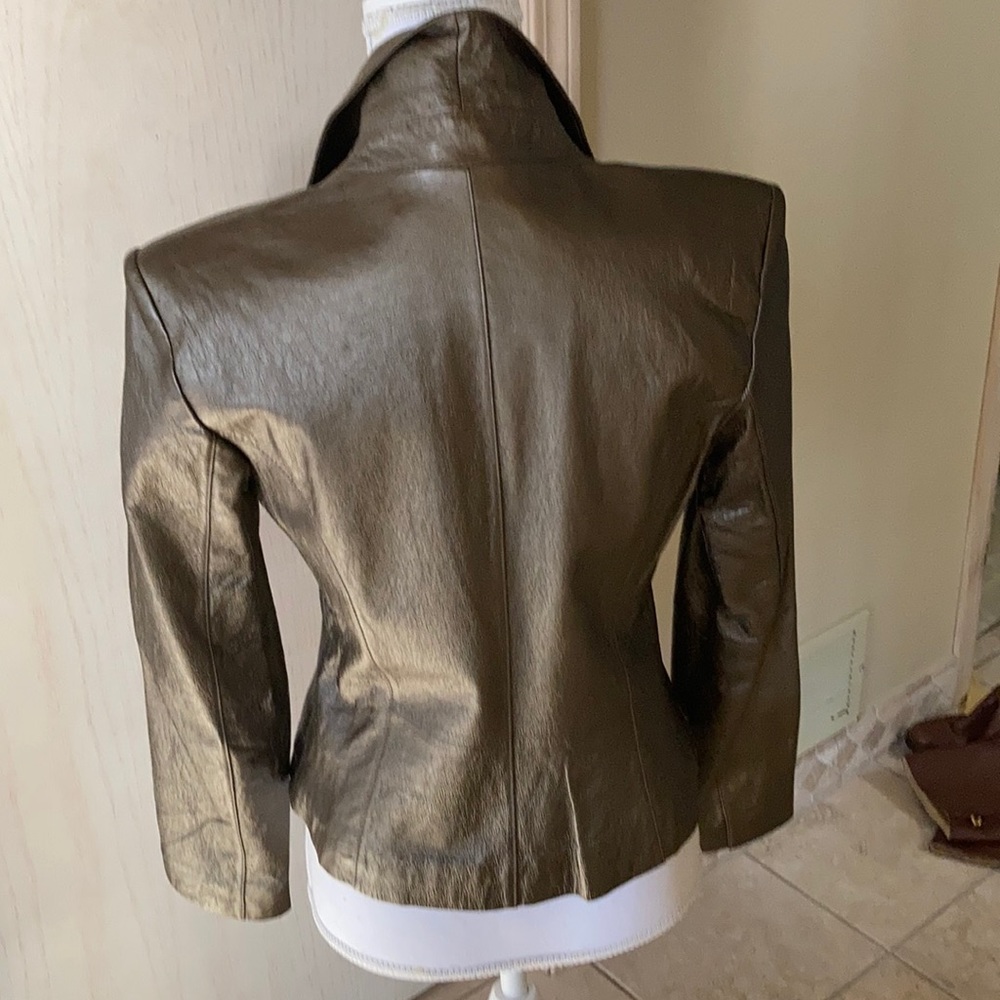 Beautiful waisted metallic bronze jacket New - Picture 6 of 10